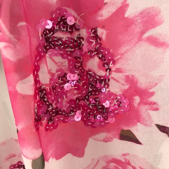 Inc Pink Roses Blouse - Picture 3 of 3